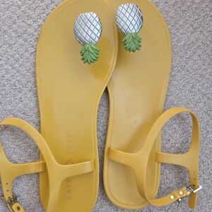 Katy Perry Yellow Pineapple Jelly Sandals
